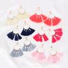European and American Exaggerated Jewelry, Fan-shaped Fringed Earrings, Retro Beard Earrings Wishearrings Big-name Unique