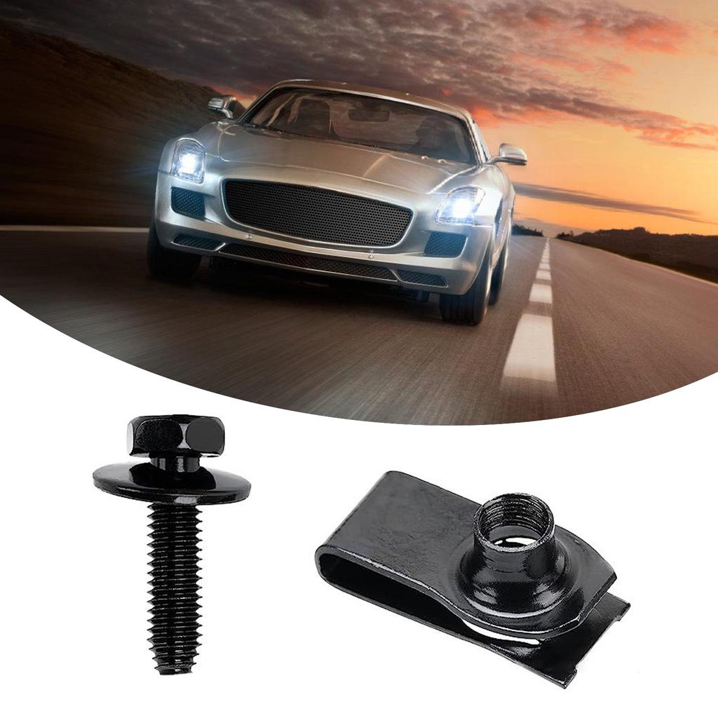 20pcs Extruded U Type Nuts Bumper Fender U Style Clip on Nut Extruded U Style Nuts Spring Nuts Black U Style Fasteners