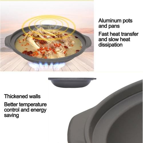 YUAXIA Moroccan Tagine Pot, Waterless Cooking, Aluminum Alloy with Tapered Lid, Stew Pot, Flame Compatible, Suitable for Making Soup, Chef Gift (Color