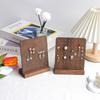 72 Holes Detachable Earring Holder Wood Earring Stand With Base Earring Hanger Board Stud Earring Organizer Jewelry Rack Display