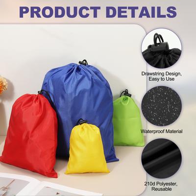 5Pcs Waterproof Drawstring Storage Pouch Multi-functional Bag Durable Shoes Underwear Travel Sport Bags Ditty Bags For Travel