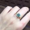 3Ct High Carbon Diamond PT950 Plated Blue Green Moissanite Pendant Women Jewelry Set