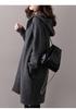 Women's Thicker Long Hooded Wool Cardigan - Warm, Loose Fit Cashmere Knit Outerwear