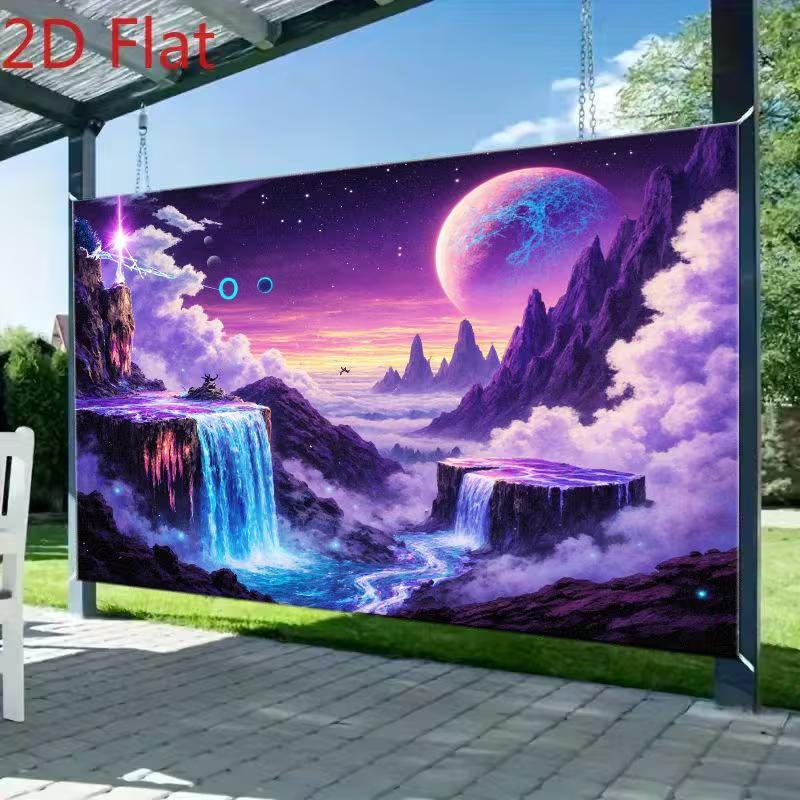 

2D Artistic Sci-Fi Landscape Tapestry for Content Creation & Home Decor 47.2x31.5inch/120*80cm