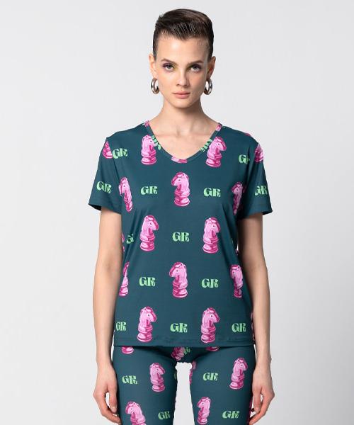 Greedius Gr Logo Chess Knight T-Shirt 34 (Xs)