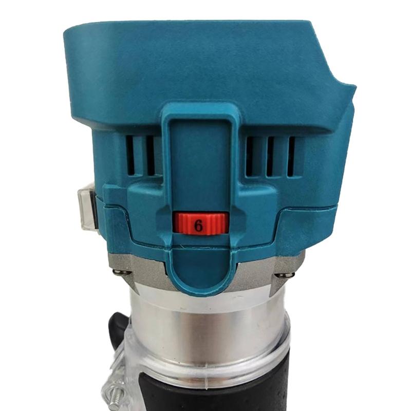 18V Akku-Oberfräsen Trimmer Bürstenlos Einhandbedienung Einstellbar 6 Einstellungen Spannzangengrößen 1/4", 6mm, 8mm 700W Kommt