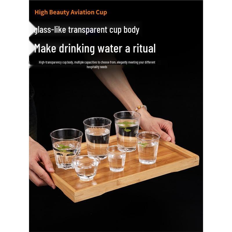 JingJingRS 150ml Disposable Stepped Plastic Cups (50-Pack)