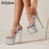 Summer Sexy Narrow Band Women Sandals Extreme High Heels Fashion Peep Toe Party Platform Pumps Stripper Shoes