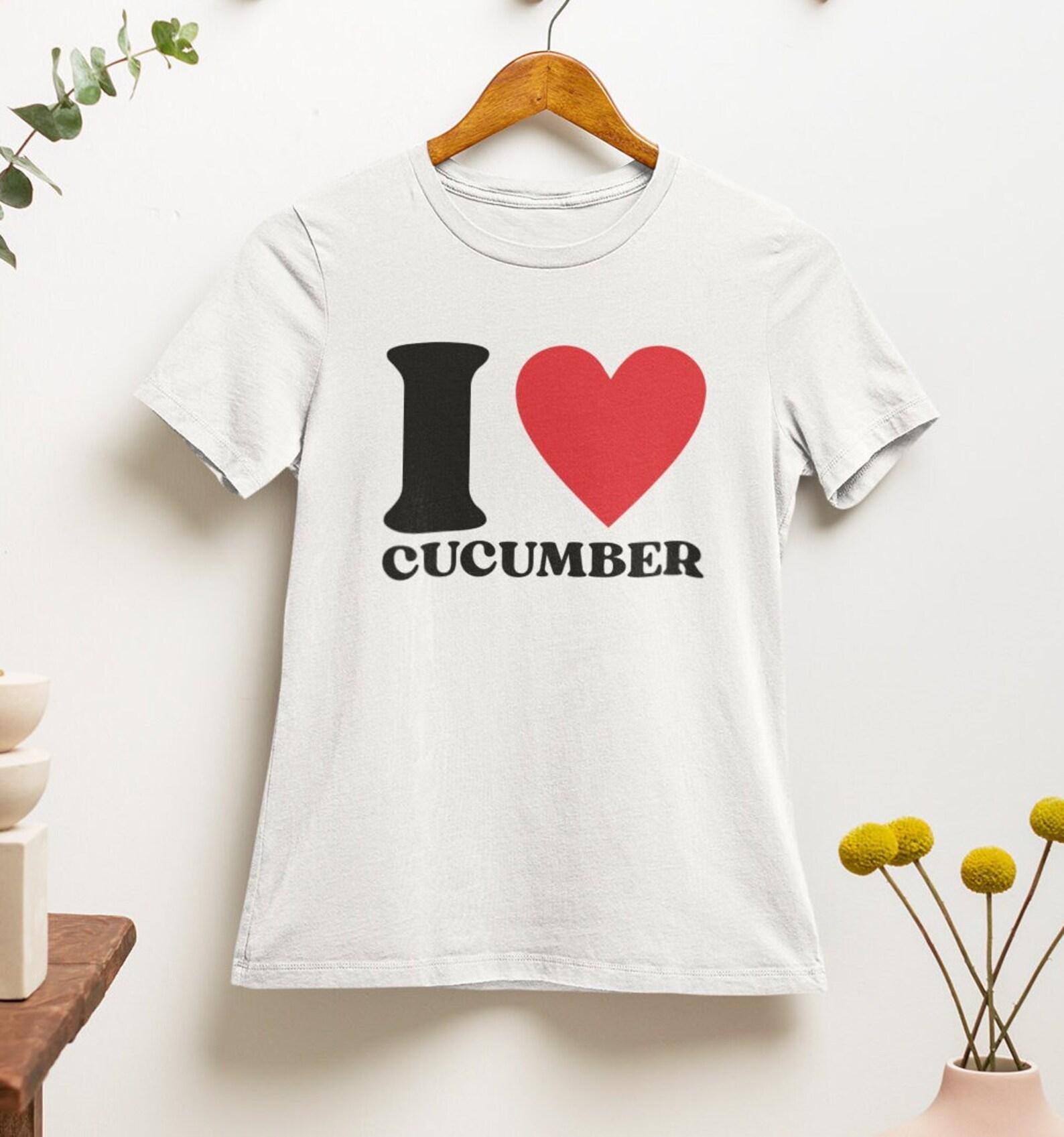 I Heart Cucumber T-Shirt: Funny Veggie Graphic Tee XL