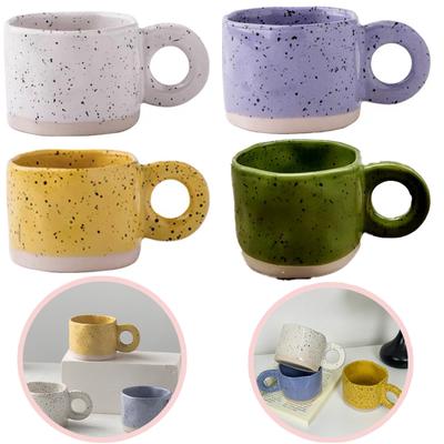Ceramic Mug with Handle Coffee Milk Chinese Style Modern Print Porcelain Handmade Ceramic Hot Chocolate Cup Couple Handgrip Cups
