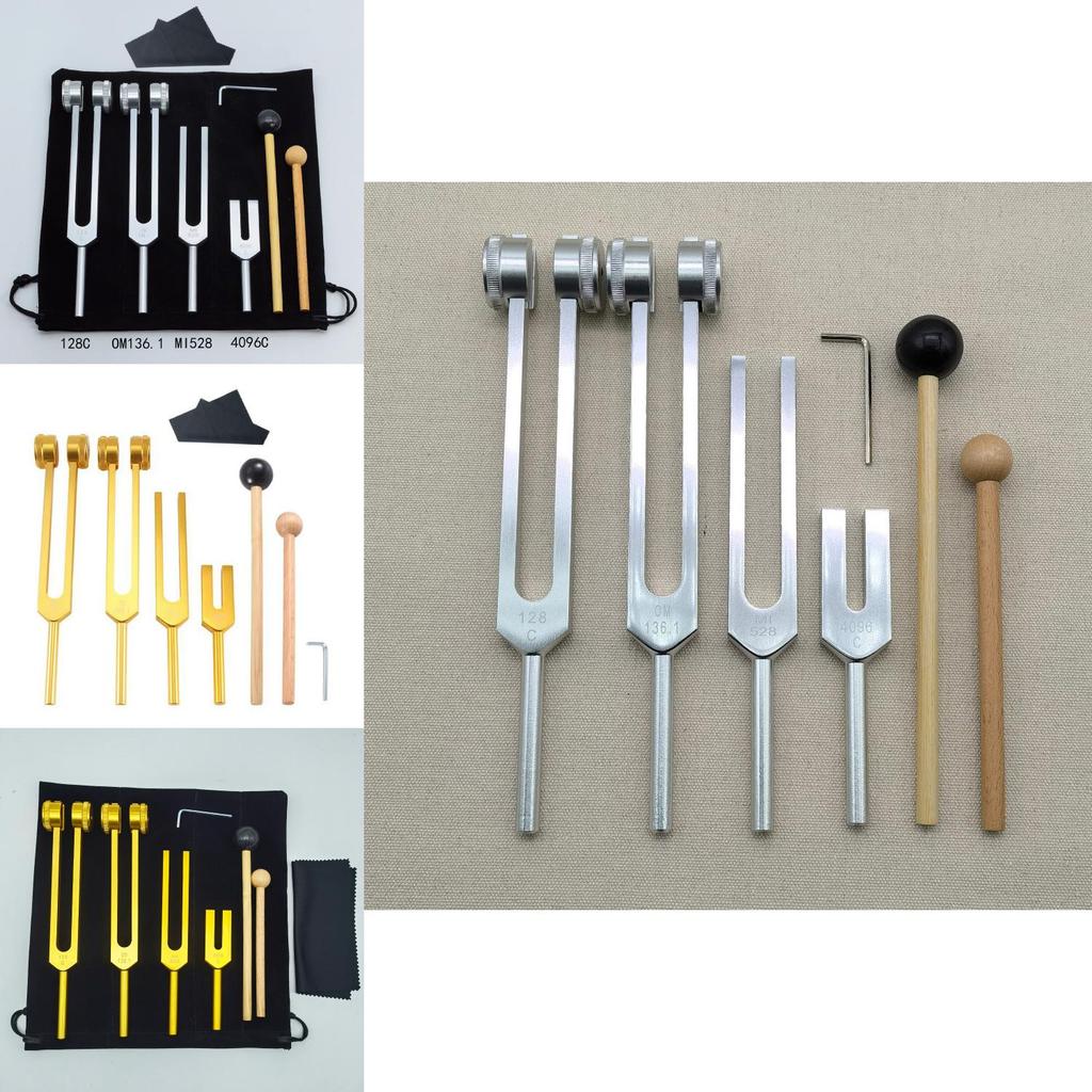 Aluminiumlegierung Stimmgabel Set Für Fitnessgeräte Und Massagetherapie Mit Reinigungswerkzeugen