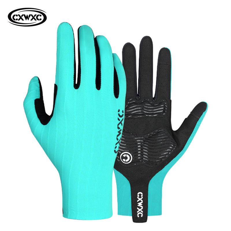 CXWXC Touch Screen Long Full Fingers Gloves Breathable Sports Cycling Gloves MTB Road Bike Riding Racing Women Men Mittens