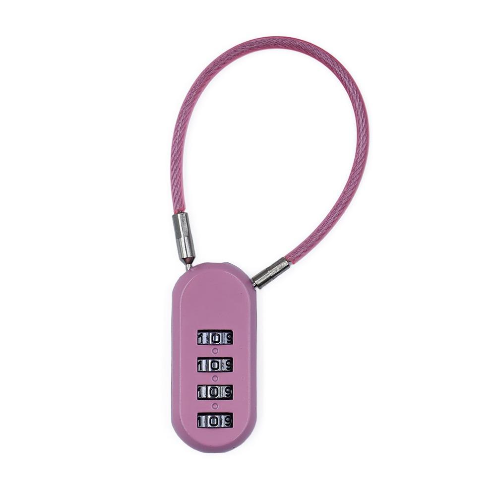 Zinc alloy 4 Digit Password Lock Anti-theft Wire Rope Dormitory Cabinet Lock Padlock Backpack Zipper Lock for Home&Travel
