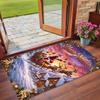 Christmas Custom Name Printed Square Area Rug Soft Non Slip Floor Carpet For Bedroom Holiday Gift