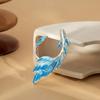 Fashion Blue Painted Elf Ear Cuffs For Women Fish Animal Clip Earrings Fairy Wings Without Piercing Wedding Jewelry Accessories
