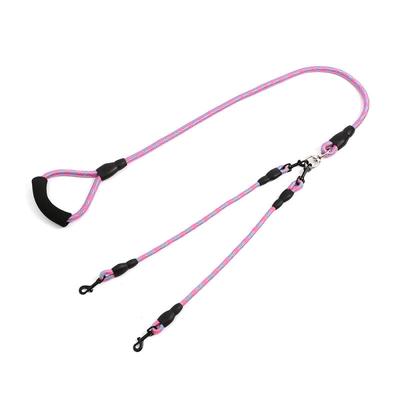 Twin Dog Double Leash (1.5M/Pink Blue)