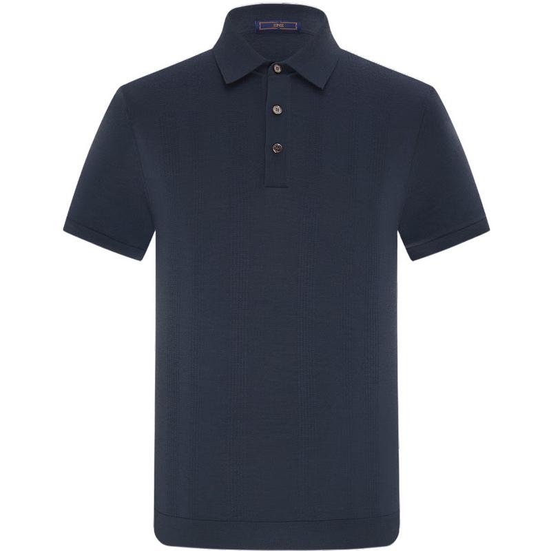 EMZ Ordos Men s 2025 Spring Pure Wool 5A Antibacterial Polo Shirt L