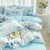 Coton Blue Flower Soft Duvet Cover 3pcs for Young Girls Women Rom Decoration Quen Beding featuring Pilowcase Plant Flower Warm Comforter Cover