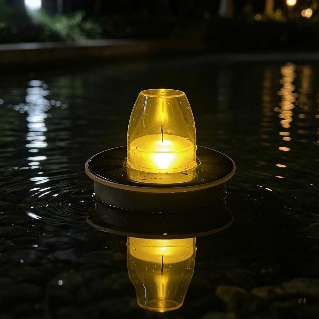 Solar-Powered LED Candle Wine Glass Light - Waterproof Outdoor Garden Decoration