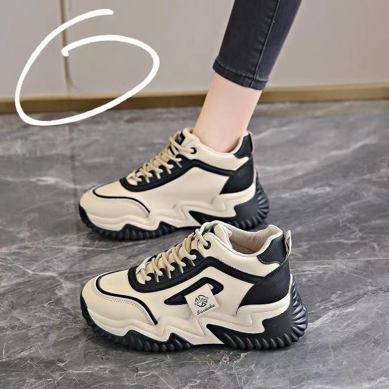 Dad Shoes Women's New Spring Versatile Platform Shoes Women's High-Top Casual Sports Spring and Autumn Women's Shoes