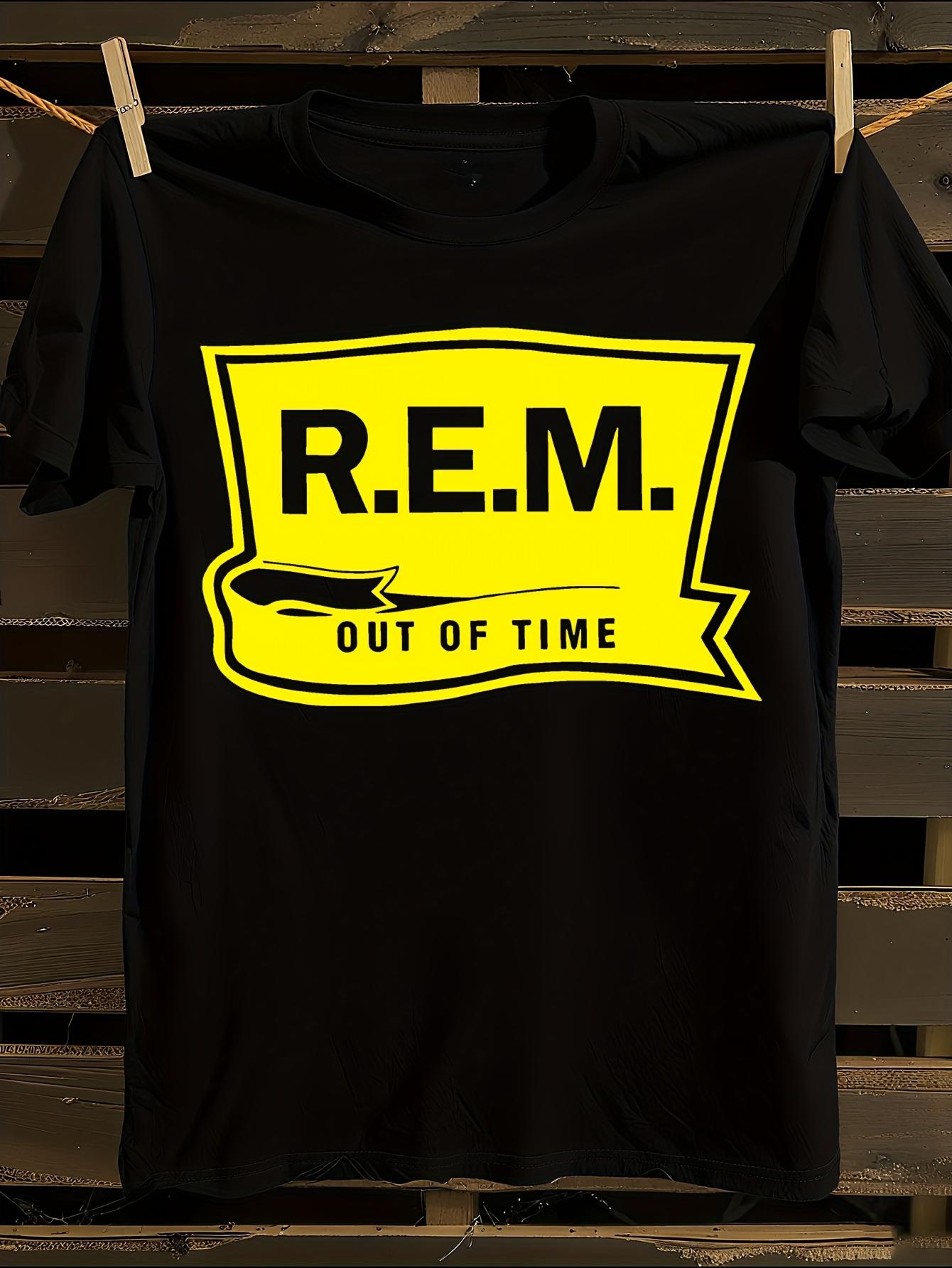 REM White-Look Black Cotton T-shirt S