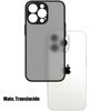 Coque de téléphone - BOOLING - iPhone 14 Pro - Silicone Mat Noir - Antichoc - 2 Verres Trempés