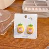 Summer Cartoon Cute Fruit Anthropomorphic Q Version Fun Girl Stud Earrings Peach Cow Flowers