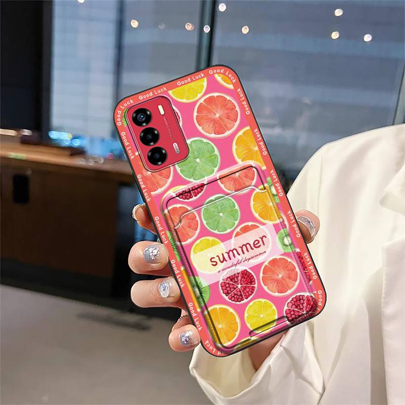 Graffiti Fashion Design Phone Case For ZTE Blade V40 Vita/A72 Anti-dust Waterproof Card Bag Full Wrap Dirt-resistant TPU