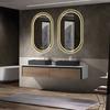 60*90cm  Frameless Oval Wall-Mounted Smart Mirror, Anti-Fog Touch Screen Bathroom Mirror