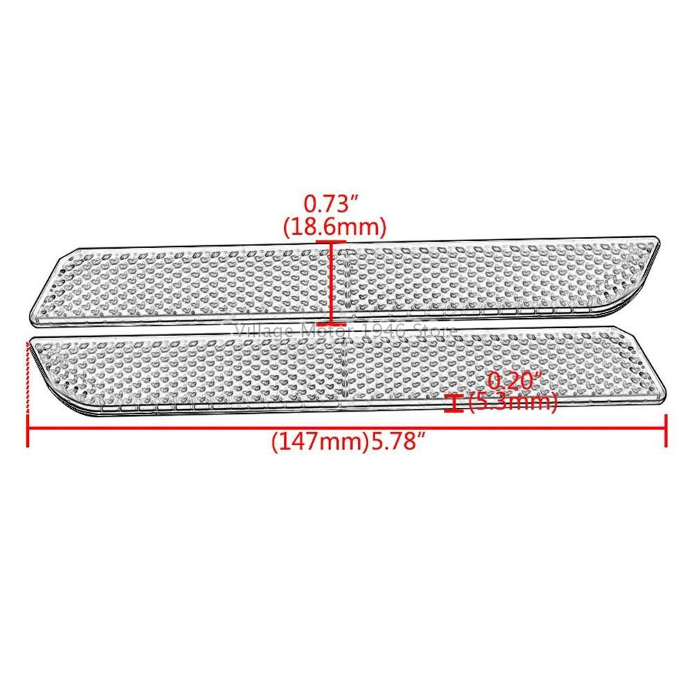Repair For Harley Replacement Parts Visibility Saddle Bag Cover Motorcycle Reflectors headlights