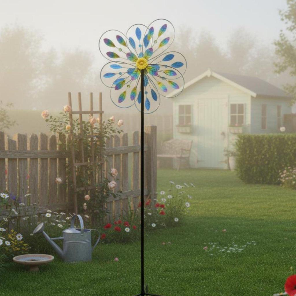 Colorful Flower Pinwheel Gradient Color Wind Artistic Design