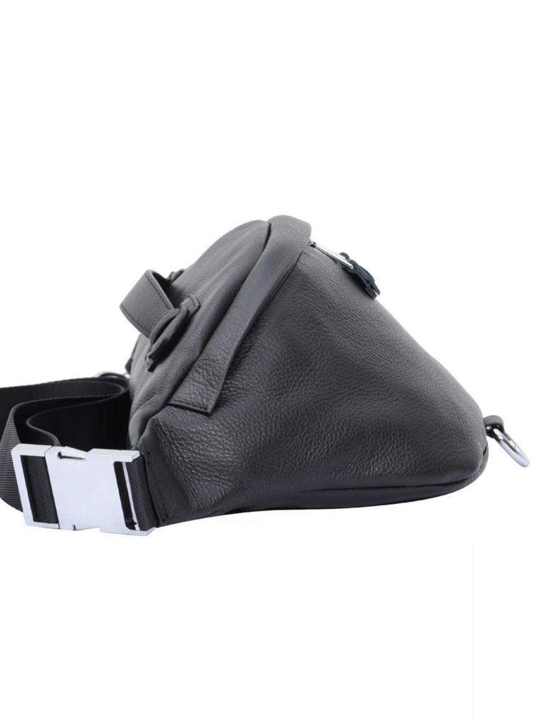 Korean Style Women's Leather Chest Bag: Large Capacity Cowhide Waist & Crossbody Bag with Trendy Chain