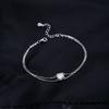 MODIAN 1CT D Color Moissanite Bracelet 925 Silver Delicate Double Layer Bracelets For Bridal Wedding Fine Jewelry Gifts