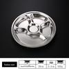 Stainless Steel Round 5-Compartment Dinner Plate