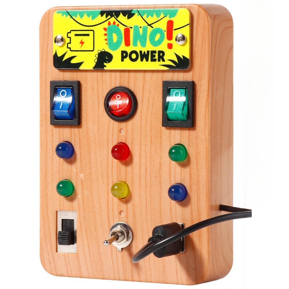 

LED Light-Up Wooden Busy Board for Baby - Travel Toy, Enhances Fine Motor Skills & Coordination, Perfect Gift for Boys & Girls