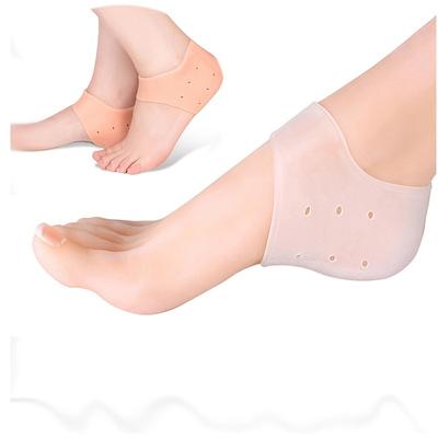 2 Pcs Silicone Heel Cushions For Dry Cracked Heels - Foot Care Heel Protectors For Men And Women