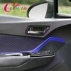 Color My Life 4Pcs/Set Inner Door Bowl Cover Interior Door Bowls Trim Sticker for Toyota C-HR CHR 2016 - 2022 Parts