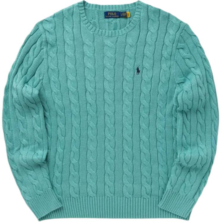 

Polo Ralph Lauren Однотонный трикотажный свитер с круглым вырезом, свободного кроя, с длинным рукавом, мужской, синий 710775885-511 M