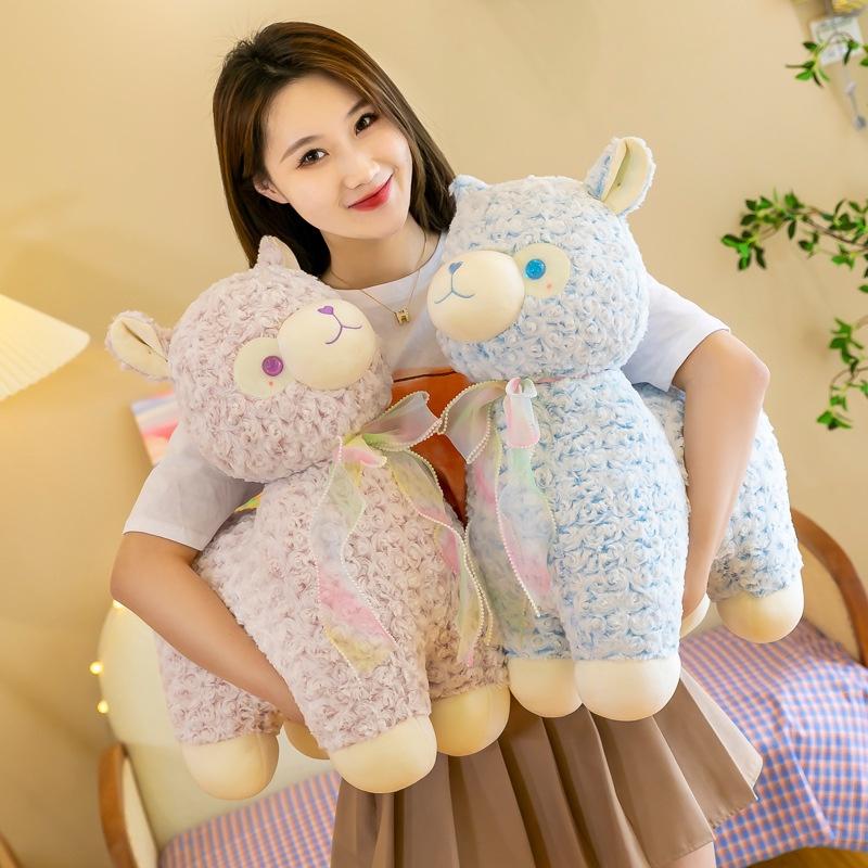 Cute Llama Alpaca Plush Toy For Girls Birthday Gift, Cartoon Lamb Stuffed Animal Pillow