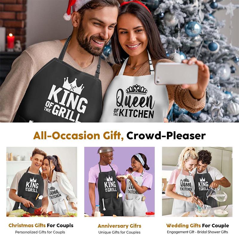 Letter Print Oil-Proof Apron for Kitchen and Restaurant