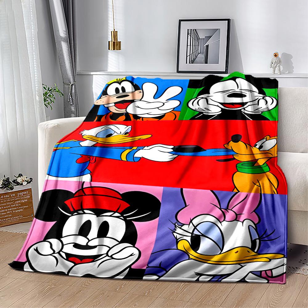Classic Disney Characters Flannel Blanket-Soft and Suitable for Sofas,Beds,Offices,Travel,All Seasons,Great Gift for Holidays and Birthdays.