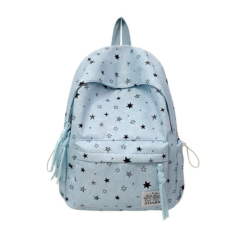 Schoolbag wholesale schoolbag junior high school high school girl heart polka dot star versatile high value female student backpack