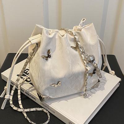 Popular Bow Bag New Fashion Crossbody Bag for Women Ins S Versatile One Shoulder Bucket Bag