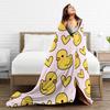 Yellow Duck Super Soft Blanket  Kids Adult Plush Throw Blanket Fluffy Couch Bed Flannel Bedspread Sofa Bed Cover