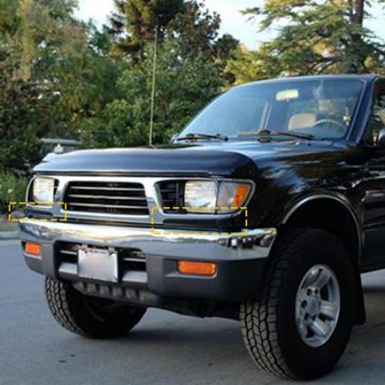 Front Grille Bumper Headlight Filler Trim Panels Fit 1995-1997 Toyota Tacoma 4wd