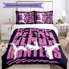 Juego de Ropa de Cama con Nombre Personalizado de Dibujos Animados Kpop Cazadores de Demonios 3 Piezas Cierre de Funda Nórdica Incluye 1 Funda Nórdica y 2 Fundas de Almohada para Todas las Estaciones Decoración de Dormitorio