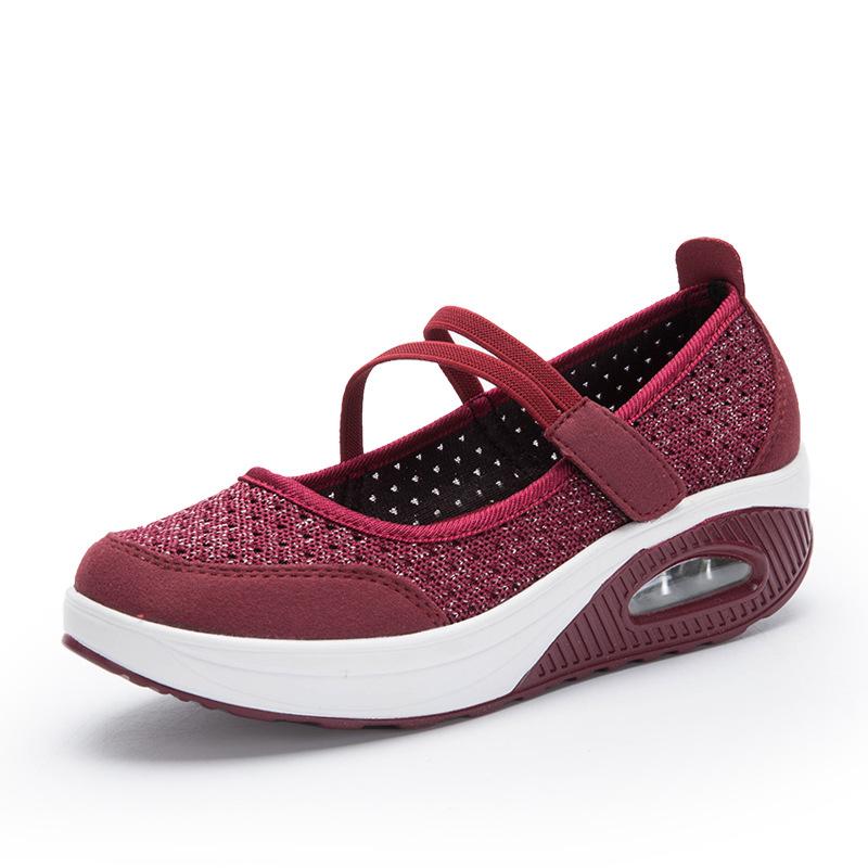 

Summer Mesh Shoes Thick Sole Sponge Cake Shoes Shallow Mouth Old Men s Shoes Air Cushion Women s Shoes Rocking Shoes Comfortable 35