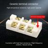30A High Temperatures Ceramic Junction Block 800℃ Heat Proof Wiring Terminals Block For Factory And Petrochemical Wiring Needs