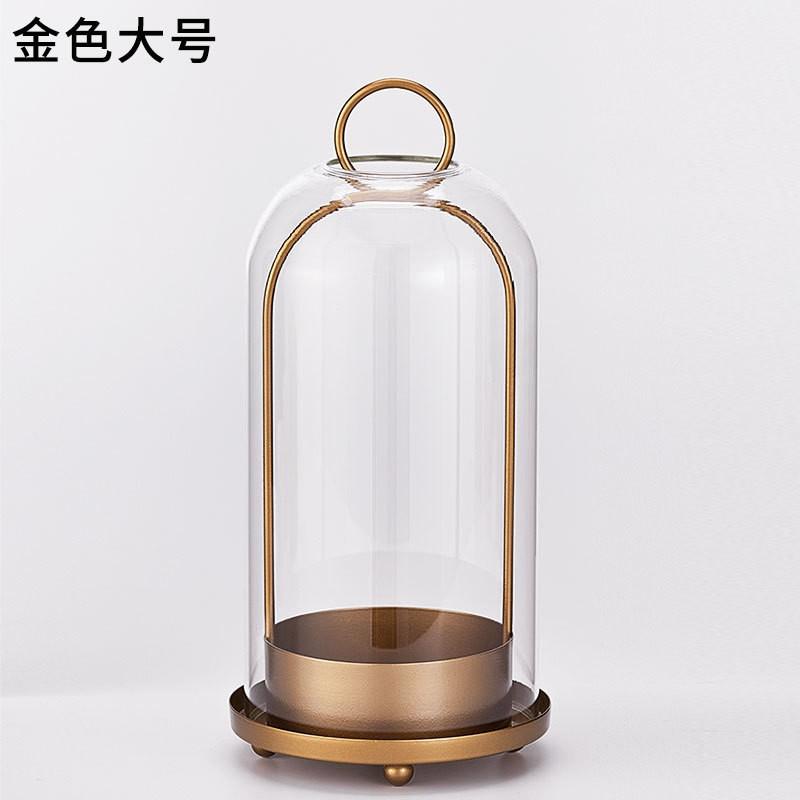 Candle Holder Metal Glass Romantic Table Decor
