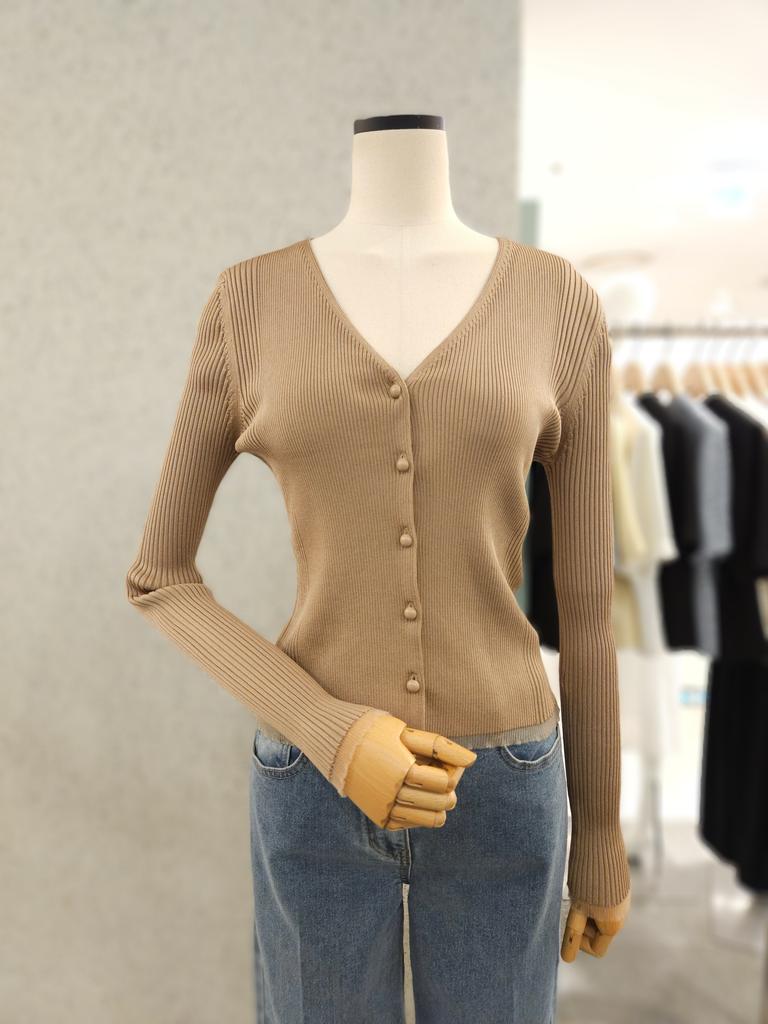 Women’s V-Neck Ribbon Cardigan